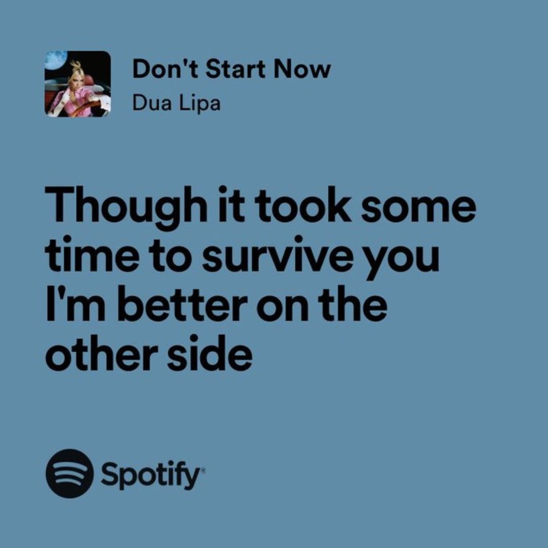 Framed Lyrics - Don't Start Now by Dua Lipa - Bingkai Twit