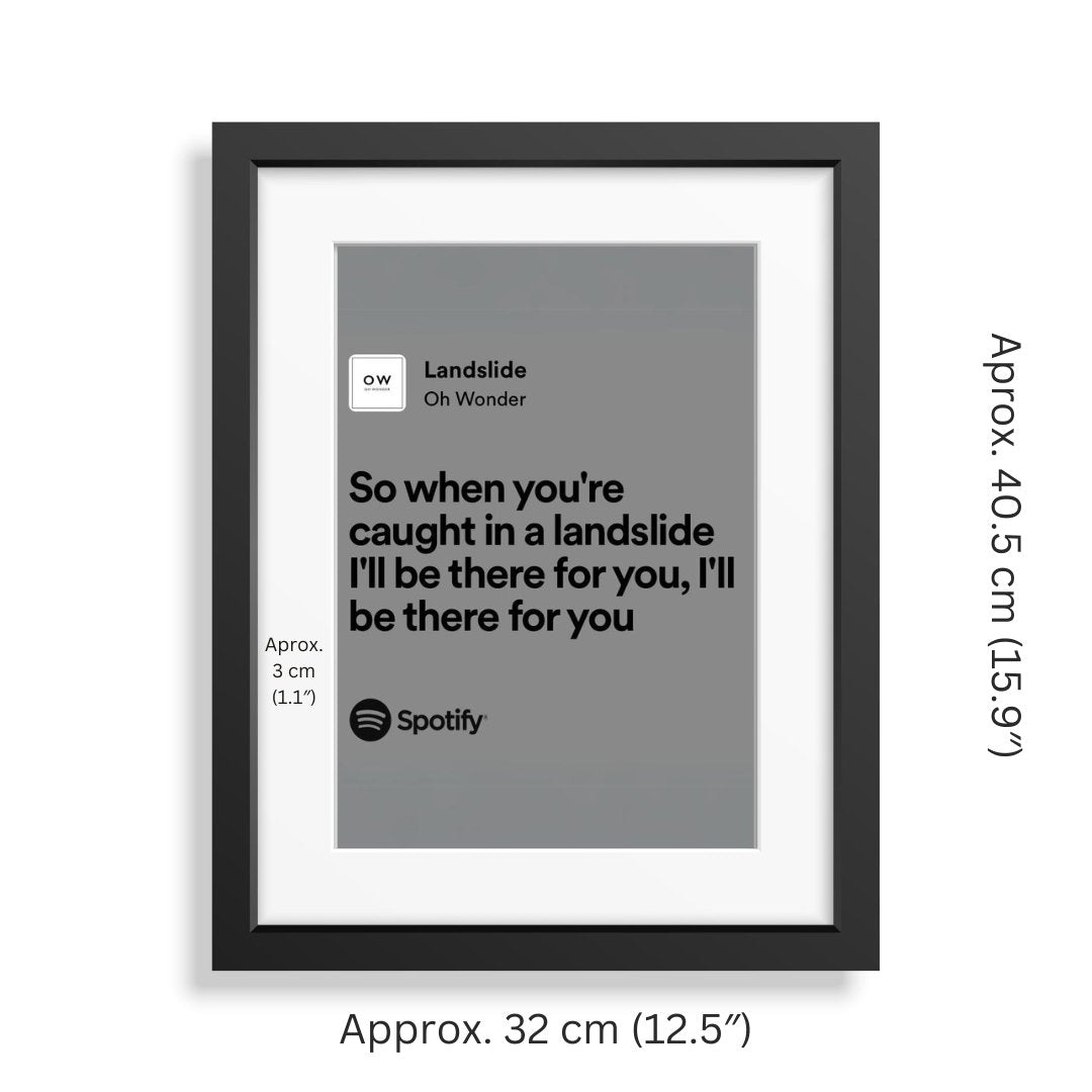 Framed Lyrics - Landslide by Oh Wonder - Bingkai Twit