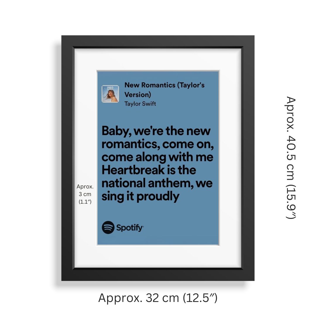 Framed Lyrics - New Romantics Taylor's Version by Taylor Swift - Bingkai Twit