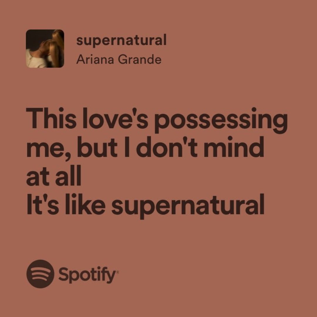 Framed Lyrics - supernatural by Ariana Grande - Bingkai Twit