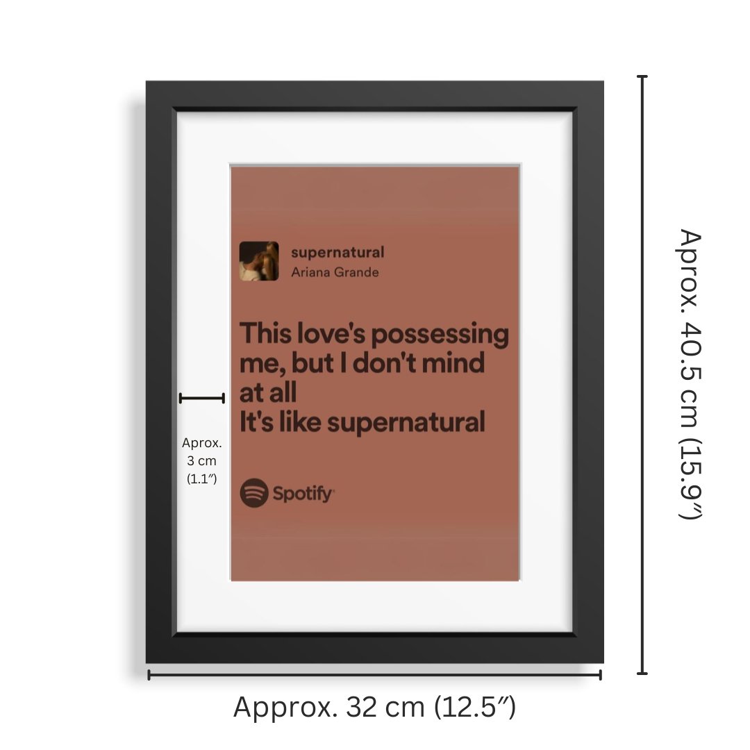 Framed Lyrics - supernatural by Ariana Grande - Bingkai Twit