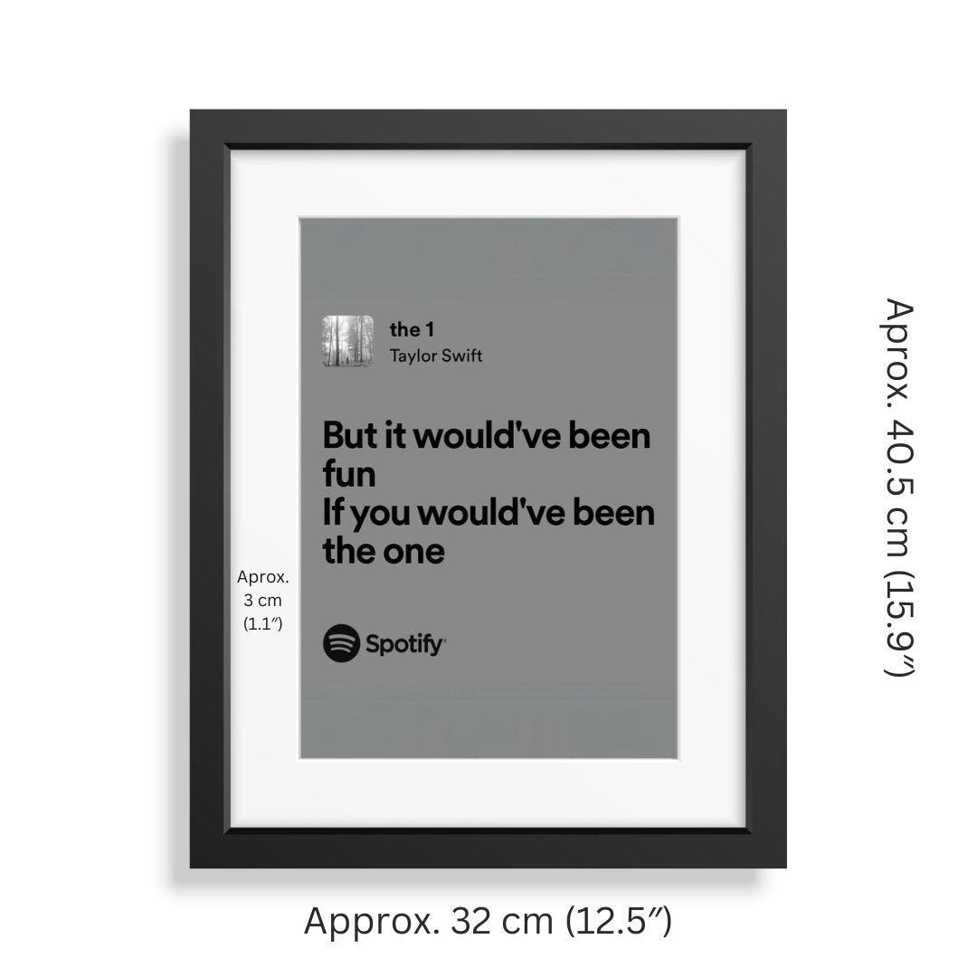 Framed Lyrics - the 1 by Taylor Swift - Bingkai Twit