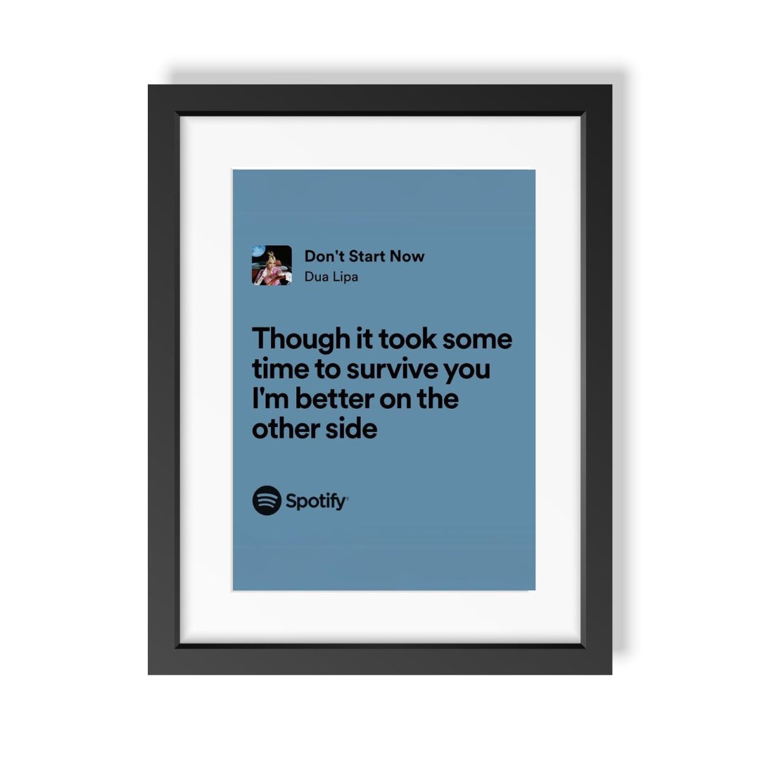 Framed Lyrics - Don't Start Now - Bingkai Twit