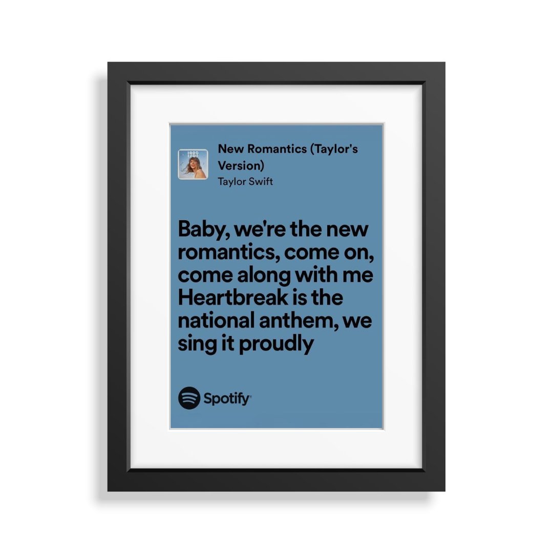 Framed Lyrics - New Romantics Taylor's Version by Taylor Swift - Bingkai Twit