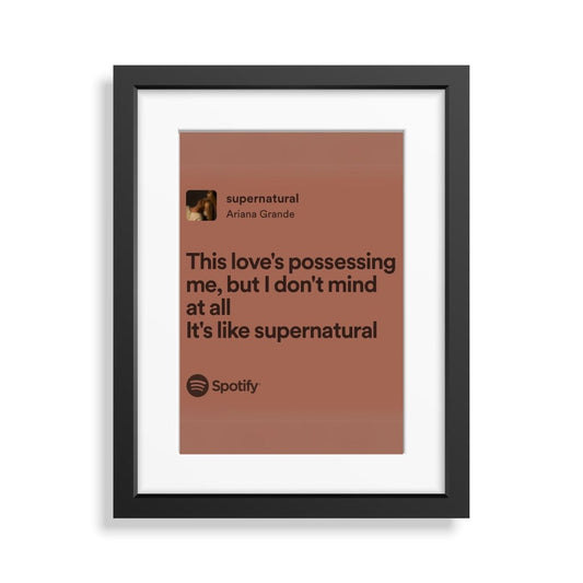 Framed Lyrics - supernatural by Ariana Grande - Bingkai Twit