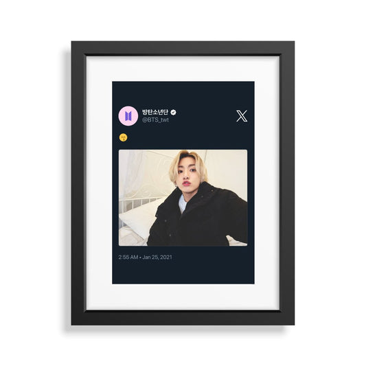 Framed Tweet - Jungkook BTS "😙" - Bingkai Twit